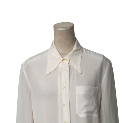 Miu Miu Long Sleeve Shirt 40 All Silk Blouse — view 3