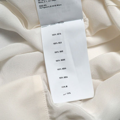 Miu Miu Long Sleeve Shirt 40 All Silk Blouse — view 8