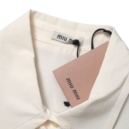 Miu Miu Long Sleeve Shirt 40 All Silk Blouse — view 5