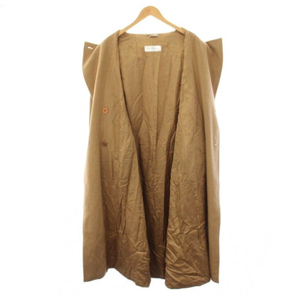 Max Mara Trench Coat Double Breasted Long Outer Camel Beige YT — view 4