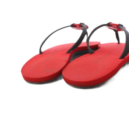 Hermes Caranella Beach Sandals Rubber Red YT — view 3