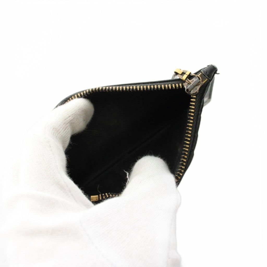 Saint Laurent Paris Coin Case Wallet with Card Pocket Leather Palm Tree Pattern — view 6