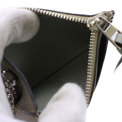 Loewe Square Coin Card Holder with Key Hook Calfskin Khaki — view 5