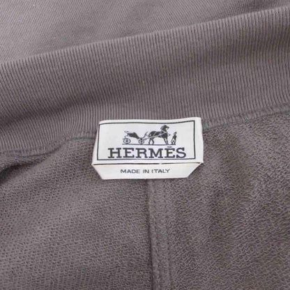 Hermes Tagged Side Line Sweatshirt Shorts Chopin Ha Pan Cotton Light Brown White — view 7