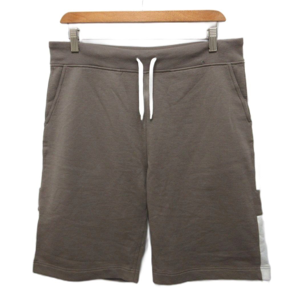 Hermes Tagged Side Line Sweatshirt Shorts Chopin Ha Pan Cotton Light Brown White