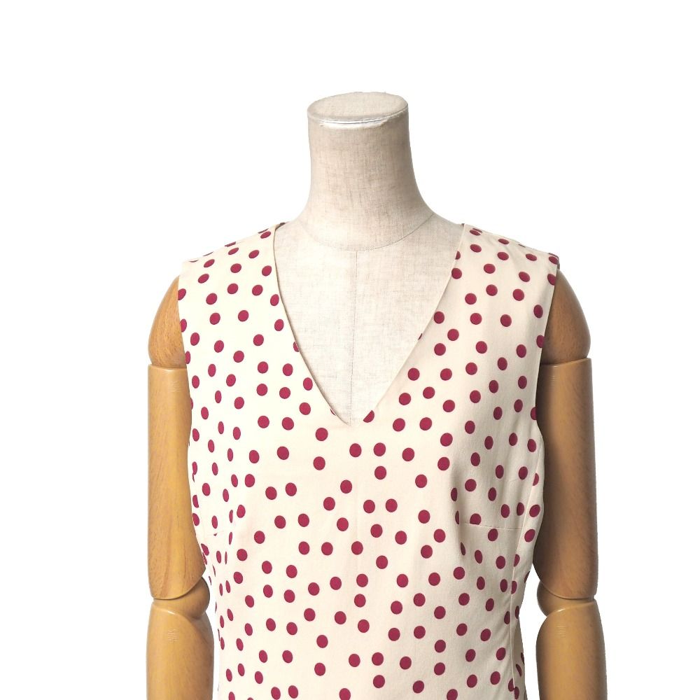 Dolce & Gabbana Set 42 Dot Pattern Sleeveless Blouse Skirt — view 3