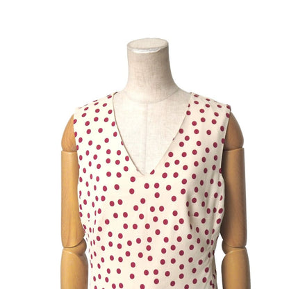 Dolce & Gabbana Set 42 Dot Pattern Sleeveless Blouse Skirt — view 3