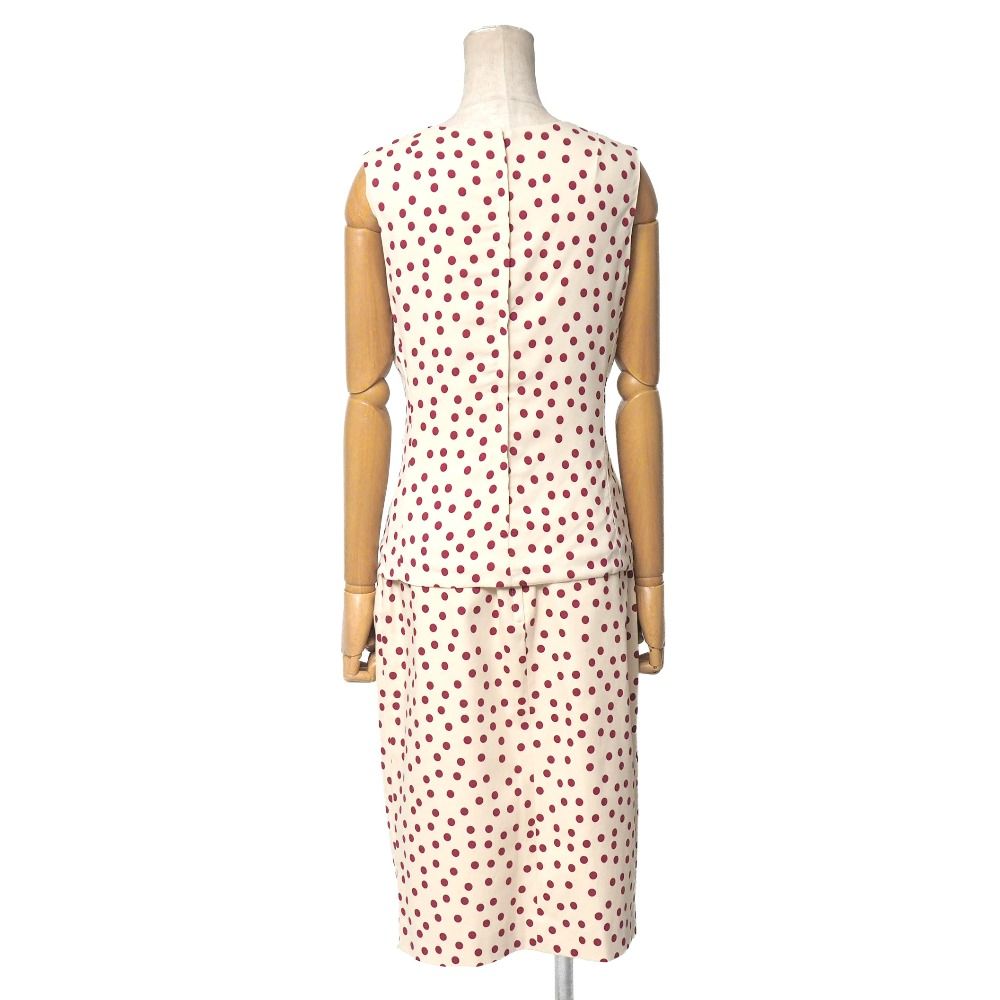Dolce & Gabbana Set 42 Dot Pattern Sleeveless Blouse Skirt — view 2