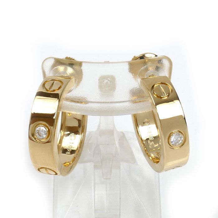 Cartier 18k Yellow Gold Love Earrings