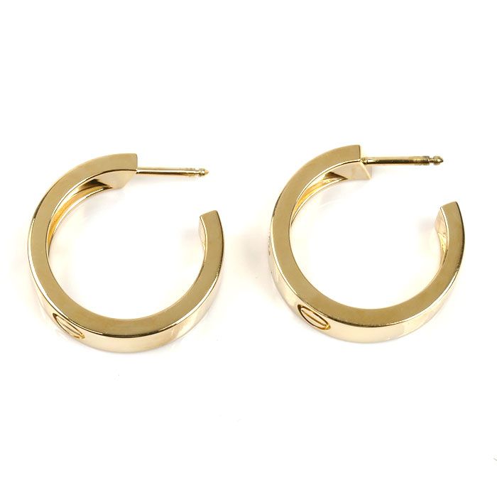 Cartier 18k Yellow Gold Love Earrings — view 3