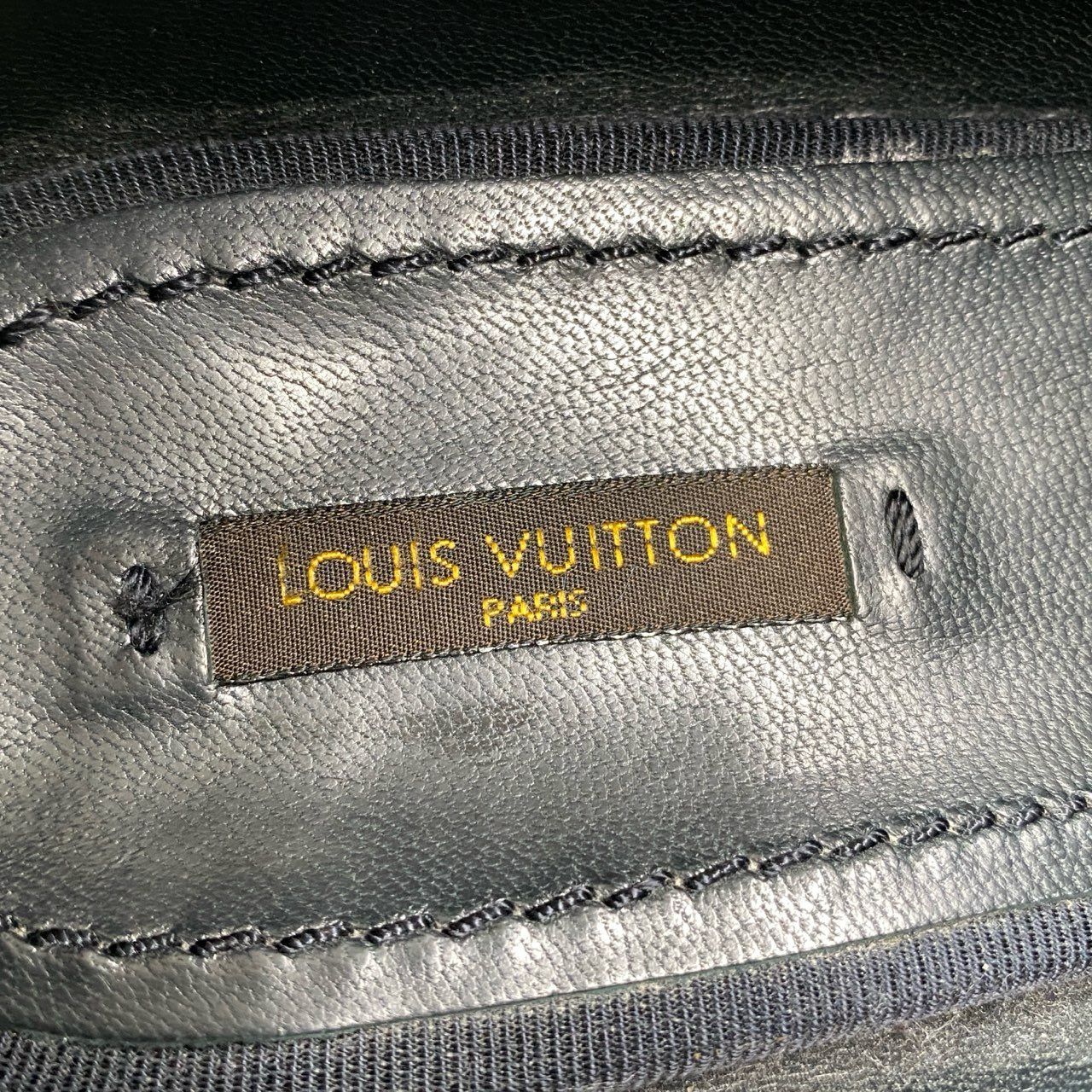 Louis Vuitton Opera Shoes LV Embroidery Ribbon 7.5 Dark Navy Velour Fabric — view 9