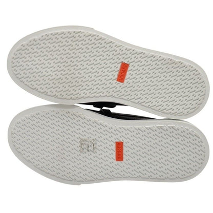 Hermes Game Slip on Sneakers Leather Black White Silver SA — view 7