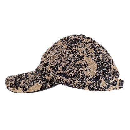 Dior Toile de Jouy D-player 58 Cap Cotton Beige Black Hat — view 7