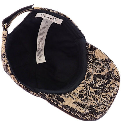 Dior Toile de Jouy D-player 58 Cap Cotton Beige Black Hat — view 8