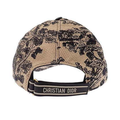 Dior Toile de Jouy D-player 58 Cap Cotton Beige Black Hat — view 5