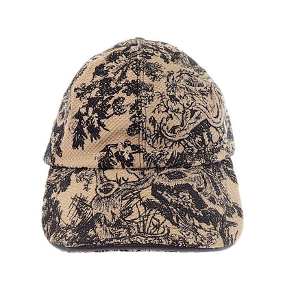 Dior Toile de Jouy D-player 58 Cap Cotton Beige Black Hat — view 4