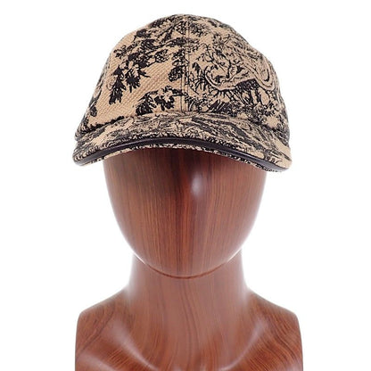 Dior Toile de Jouy D-player 58 Cap Cotton Beige Black Hat — view 3