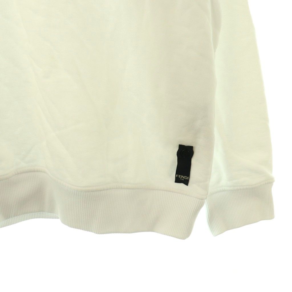 Fendi Art Multi Face Logo Sweatshirt XL White Multicolor ES — view 4