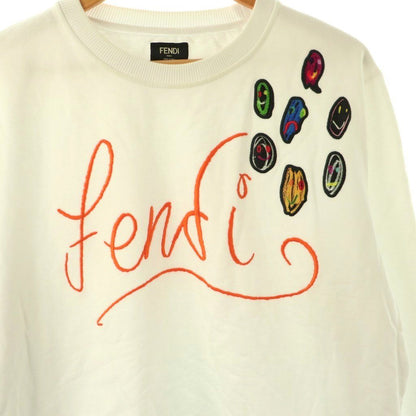 Fendi Art Multi Face Logo Sweatshirt XL White Multicolor ES — view 3