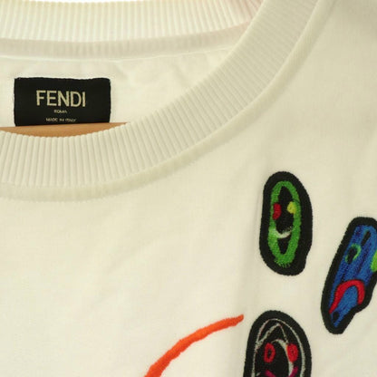 Fendi Art Multi Face Logo Sweatshirt XL White Multicolor ES — view 6