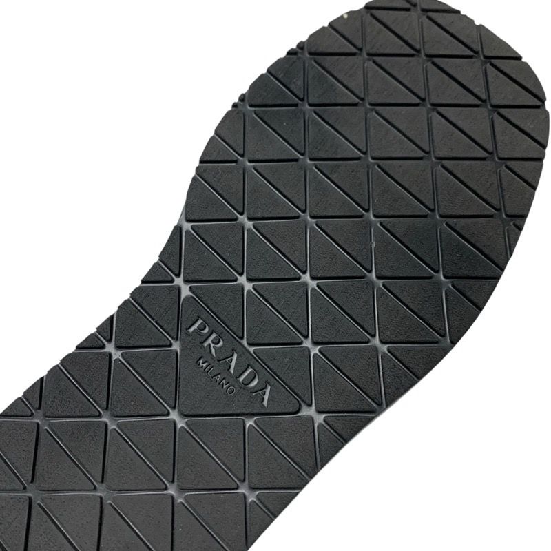 Prada Sandals Shoes Leather Black Logo Padded Nappa — view 8