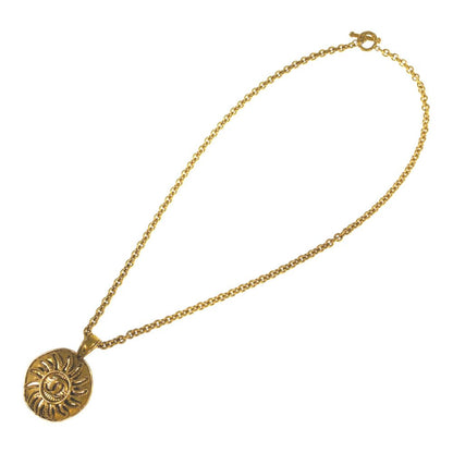 Chanel CC Logo Necklace Pendant Alloy Gold