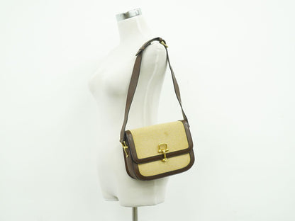Celine Canvas Shoulder Bag Beige — view 6