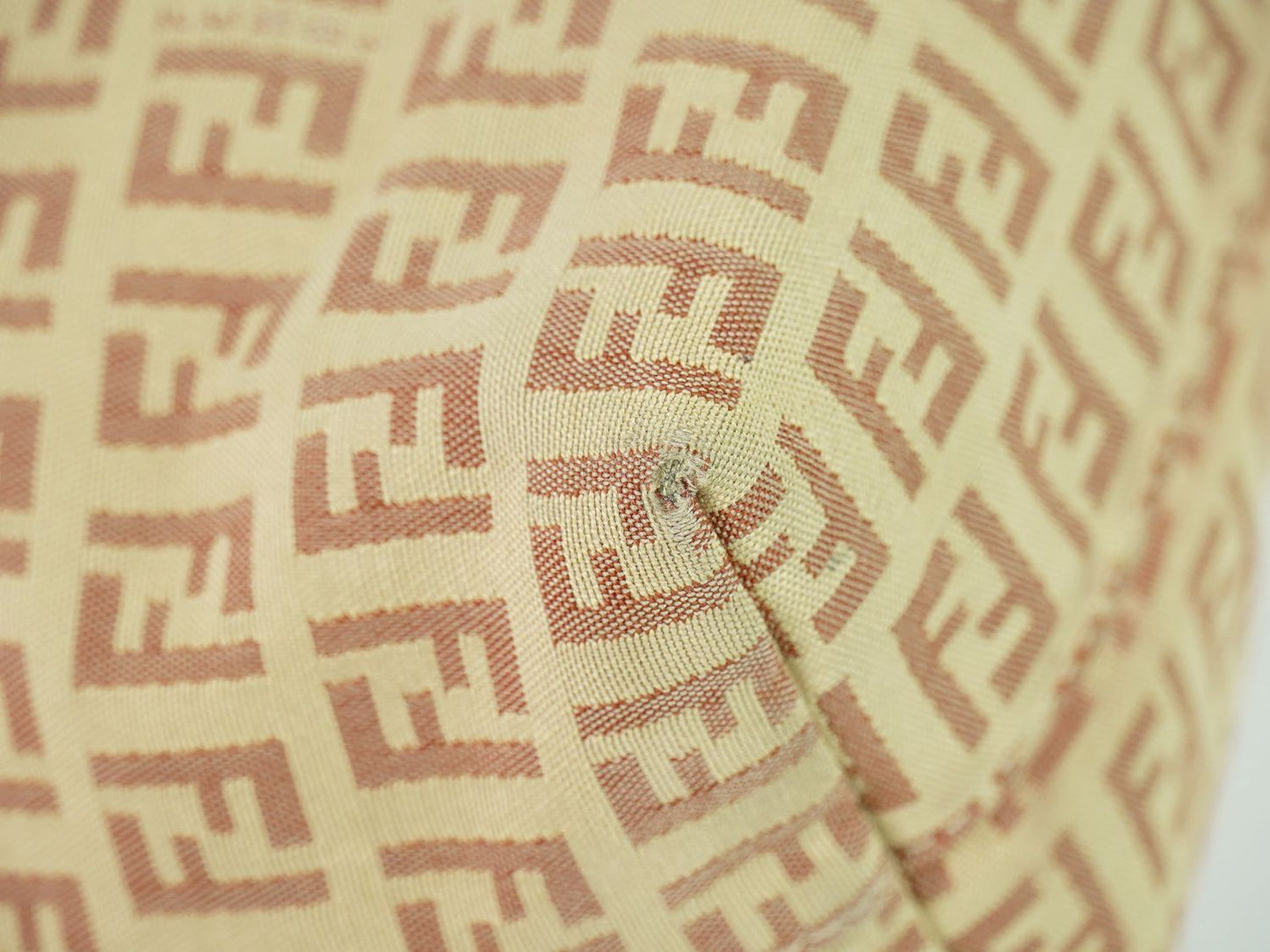 Fendi Zucchino Tote Canvas Beige Pink — view 7