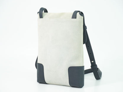 Loewe Anagram Shoulder Bag Pochette Suede Leather Blue Gray Navy — view 2