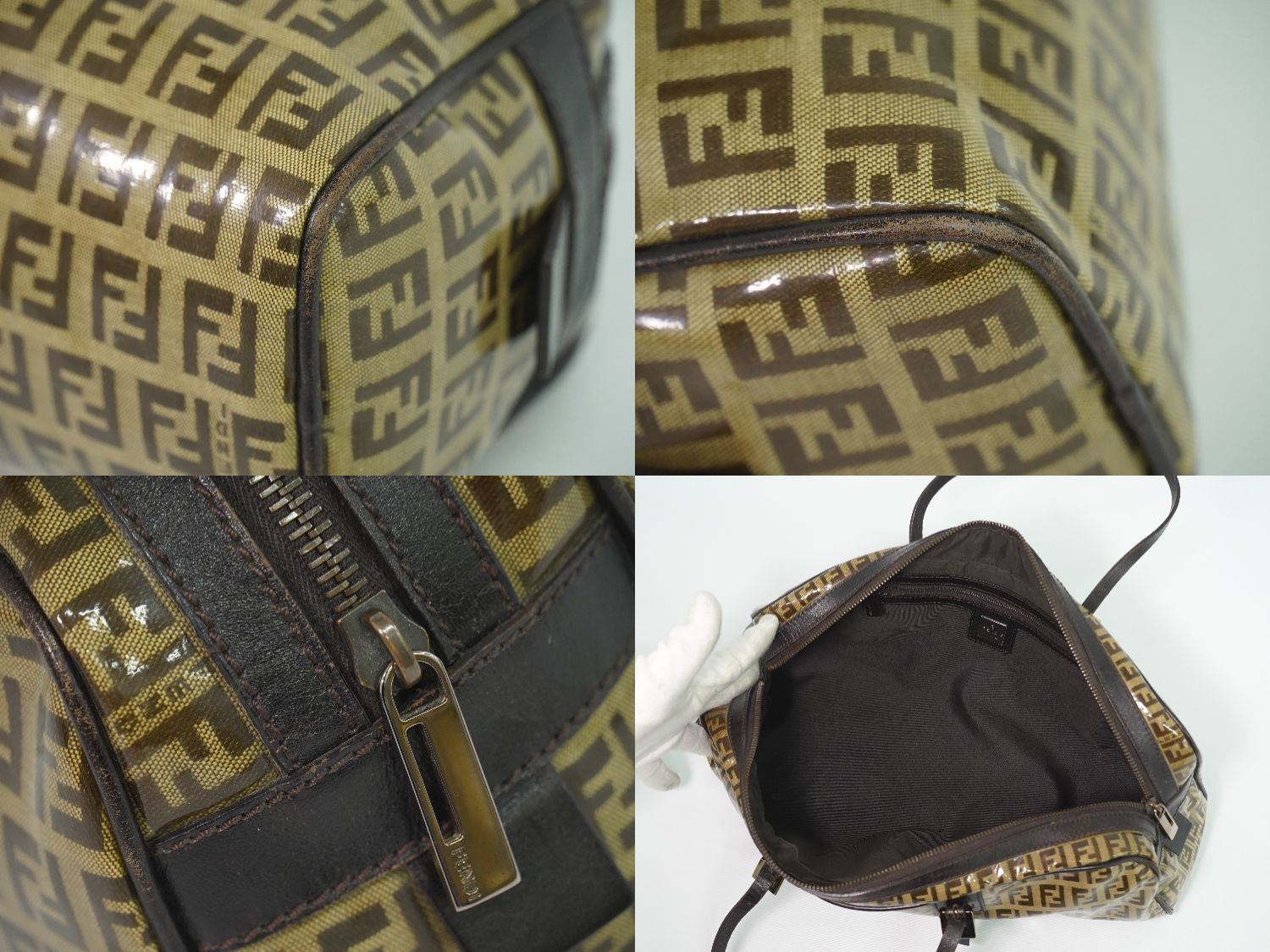 Fendi Zucchino Handbag Brown Bag — view 7