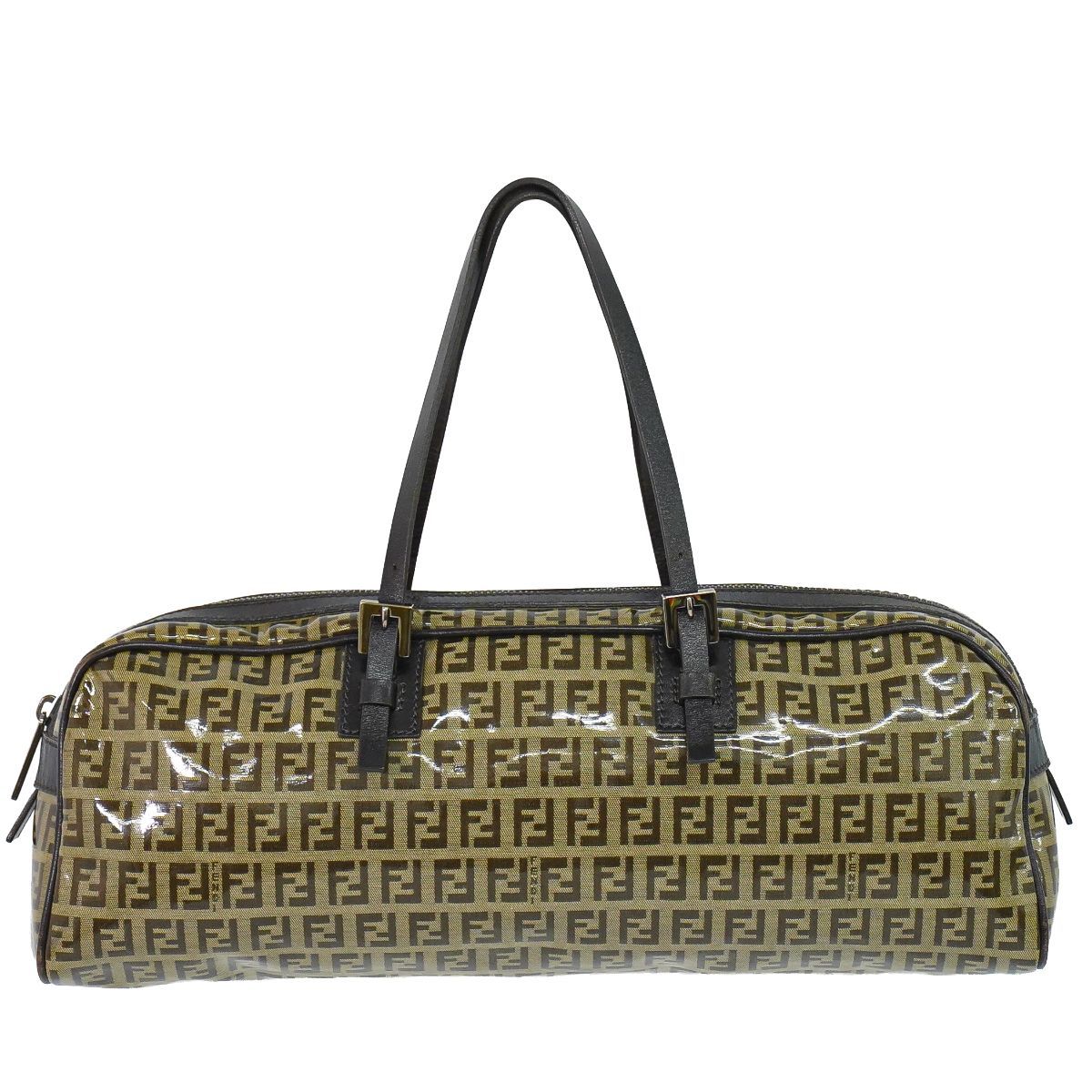 Fendi Zucchino Handbag Brown Bag