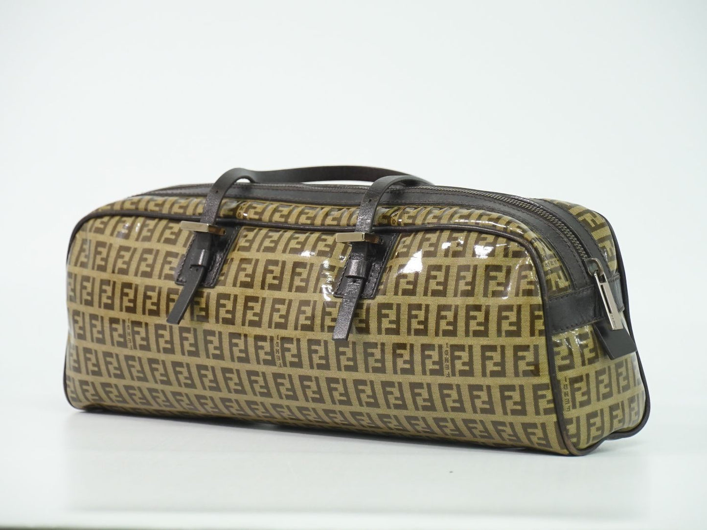 Fendi Zucchino Handbag Brown Bag — view 2