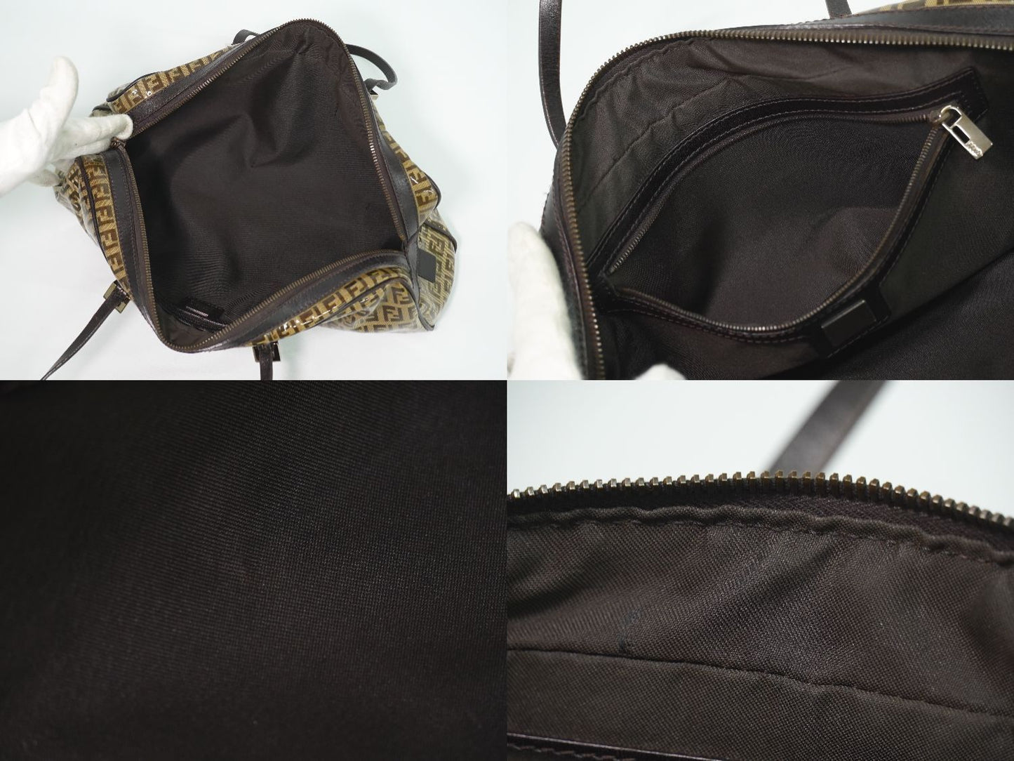 Fendi Zucchino Handbag Brown Bag — view 8