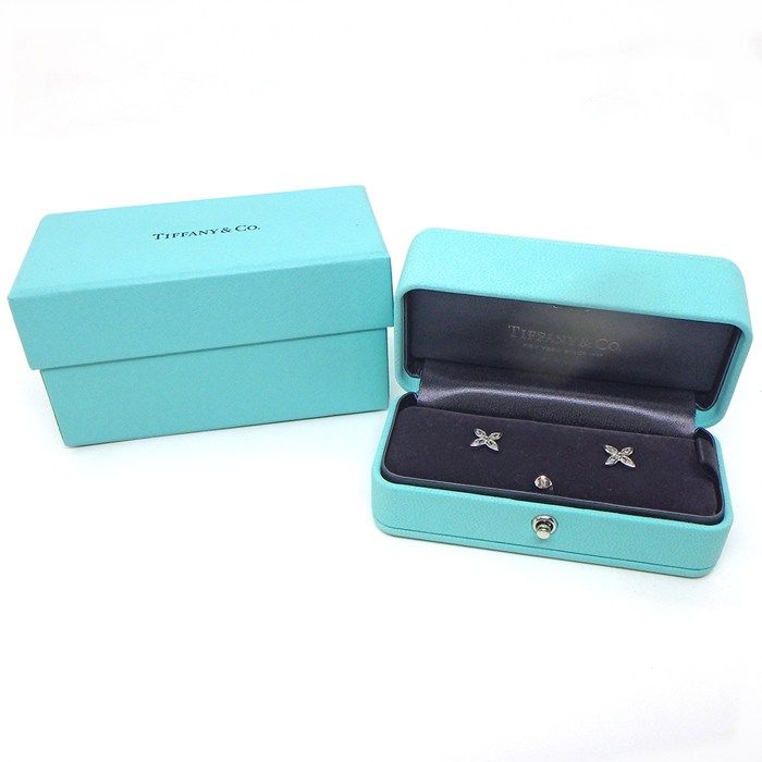 Tiffany & Co Earrings Victoria Leaf Flower Small Marquise Cut Diamond — view 8