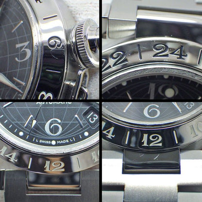 Cartier Watch Pasha C Black Dial Date Luminous Hands Index GMT SS Automatic — view 7
