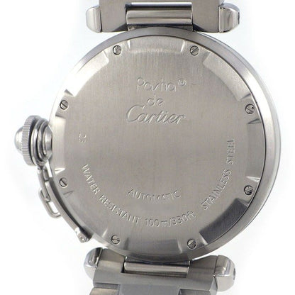 Cartier Watch Pasha C Black Dial Date Luminous Hands Index GMT SS Automatic — view 4