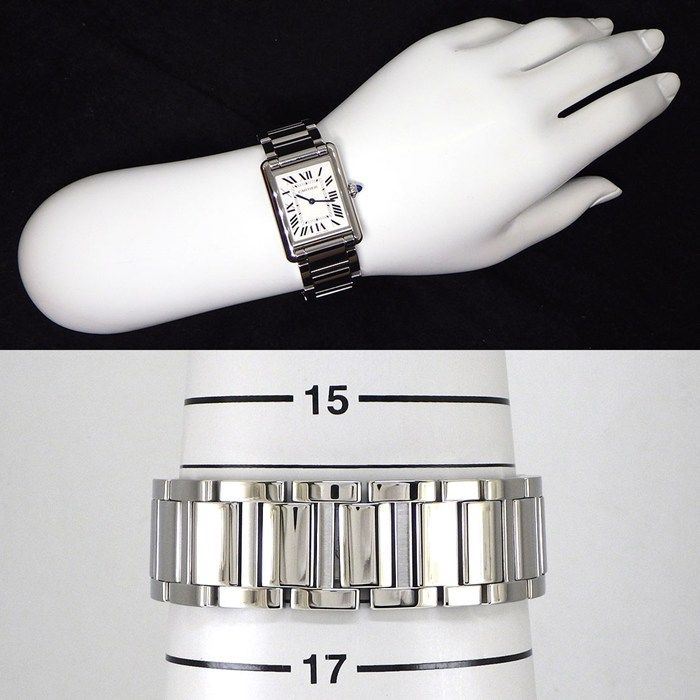 Cartier Watch Tank Mast LM Rectangular Silver Dial SS Quartz Analog — view 9