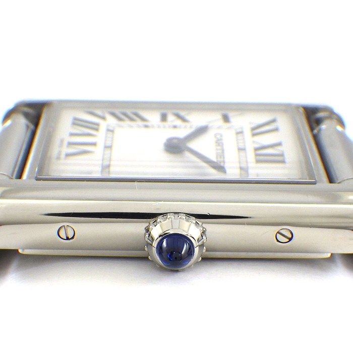 Cartier Watch Tank Mast LM Rectangular Silver Dial SS Quartz Analog — view 2
