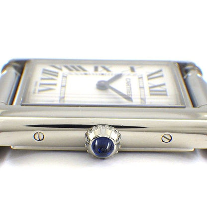 Cartier Watch Tank Mast LM Rectangular Silver Dial SS Quartz Analog — view 2