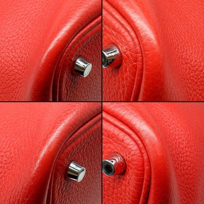 Hermes Handbag Picotin Lock PM Rouge Tomato Taurillon Clemence Silver — view 8