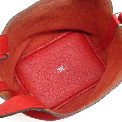 Hermes Handbag Picotin Lock PM Rouge Tomato Taurillon Clemence Silver — view 5