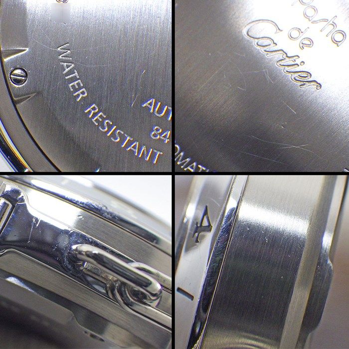 Cartier Watch Pasha C Meridian GMT Date Luminous Index Hands Grid Silver Dial — view 6