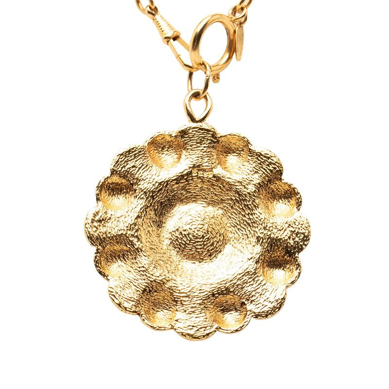 Chanel Vintage Flower Round Necklace — view 2