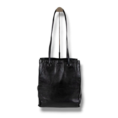 Prada Tote with Tassel Charm Shoulder Fringe Black Nappa Leather — view 3