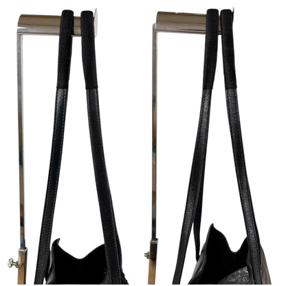 Prada Tote with Tassel Charm Shoulder Fringe Black Nappa Leather — view 9