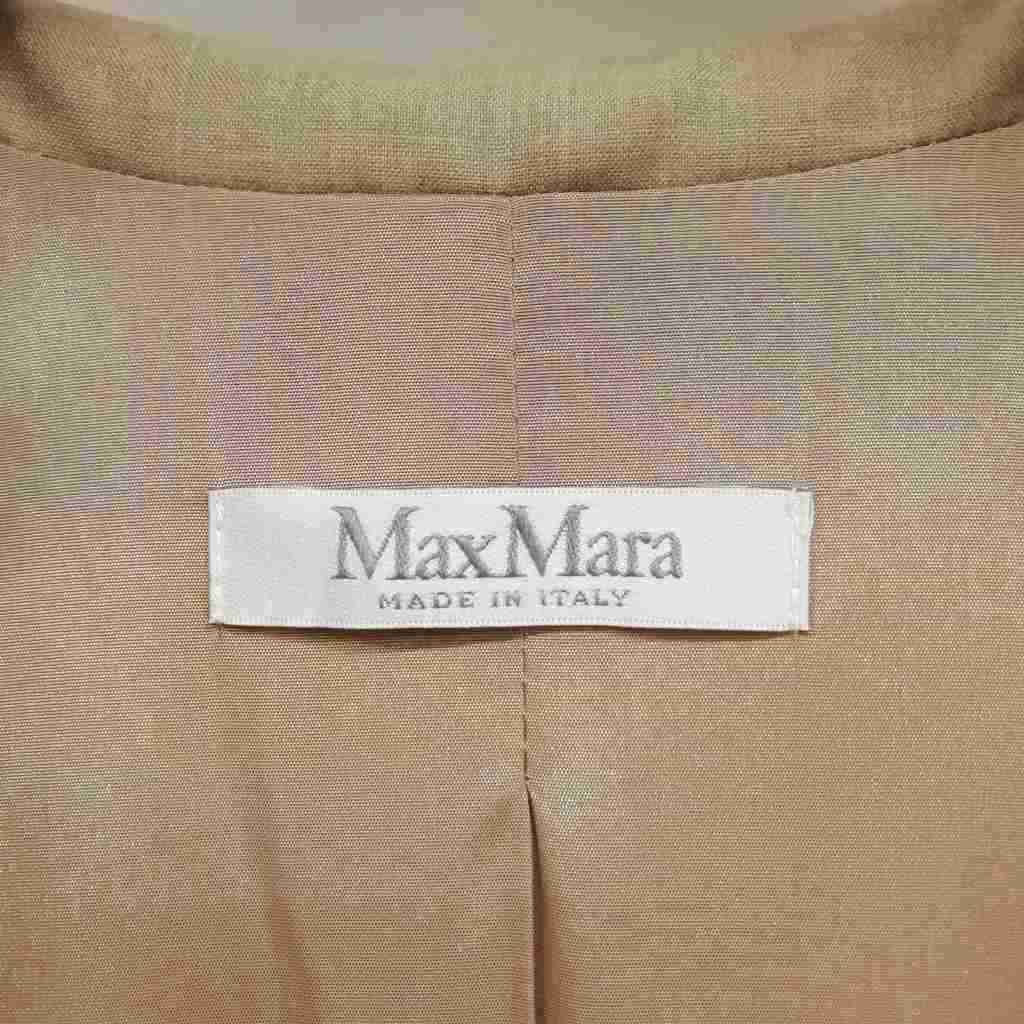 Max Mara Odessa Wrap Effect Wool Dress White Tag 38 Beige — view 4