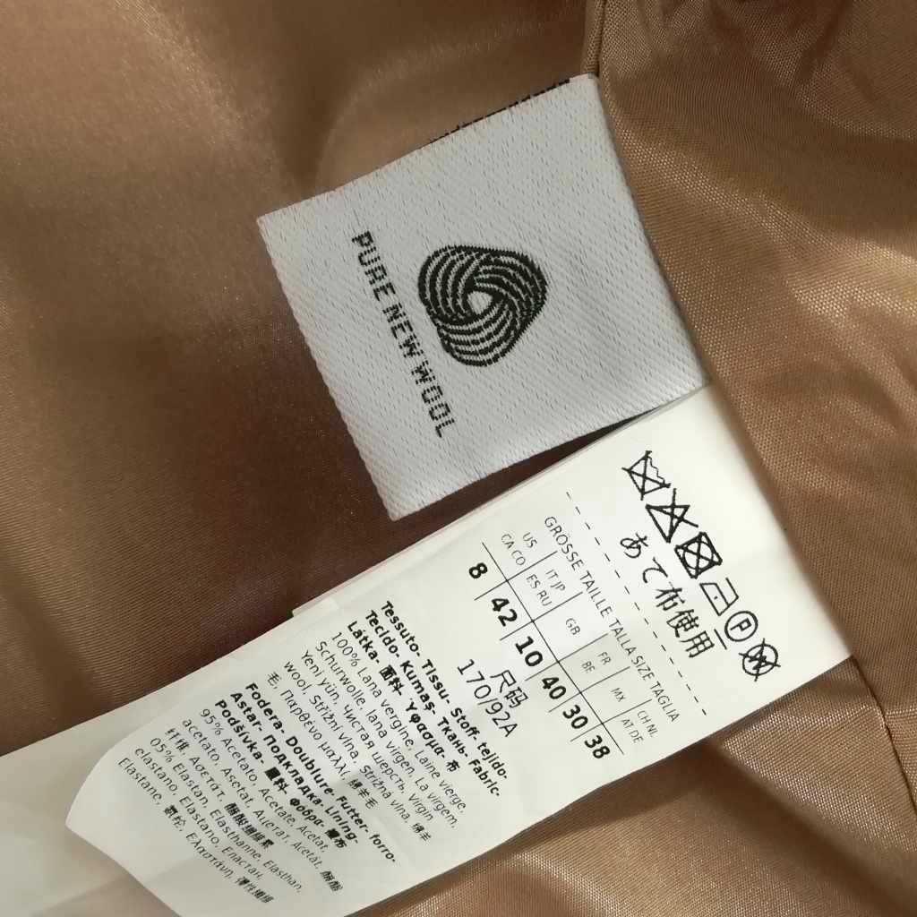 Max Mara Odessa Wrap Effect Wool Dress White Tag 38 Beige — view 5