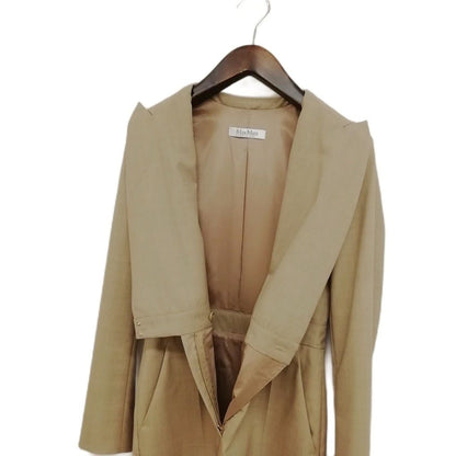 Max Mara Odessa Wrap Effect Wool Dress White Tag 38 Beige — view 2