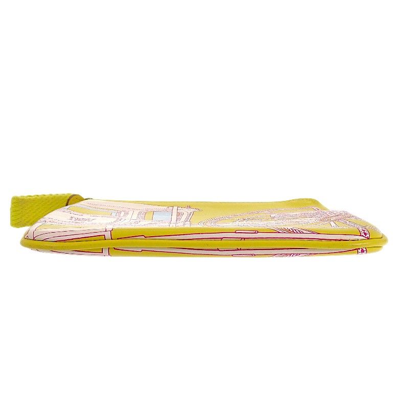 Hermes Carre Pocket Balade en Berline Pouch Voswift Yellow — view 4