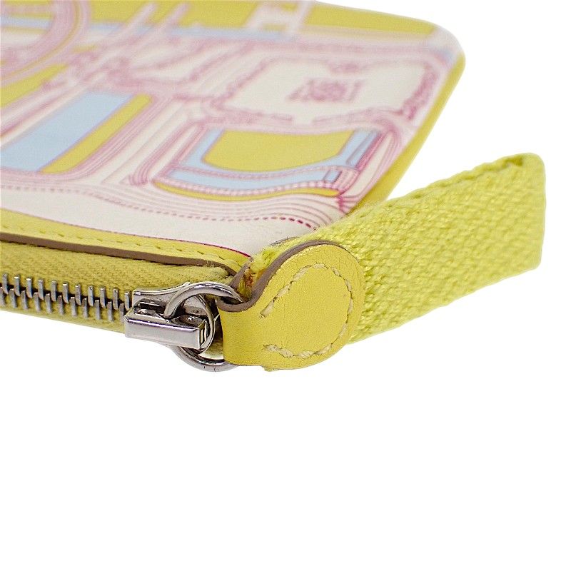 Hermes Carre Pocket Balade en Berline Pouch Voswift Yellow — view 7